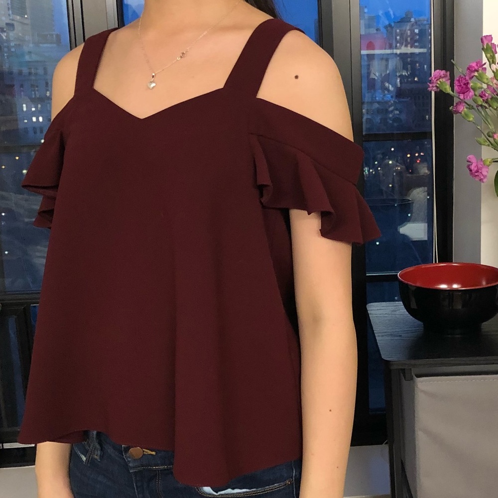 Topshop off the shoulder elegant top - Picture 1 of 4